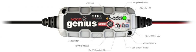 NOCO Genius G1100 6V/12V 1.1A UltraSafe Smart Battery Charger Trickle lithium